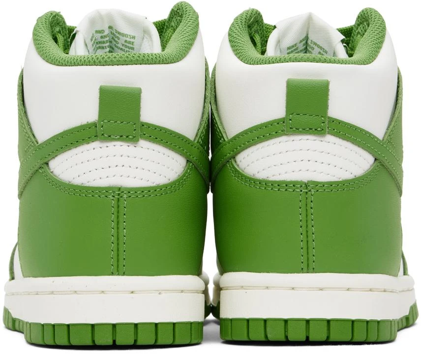 NIKE Green & White Dunk High Sneakers 2