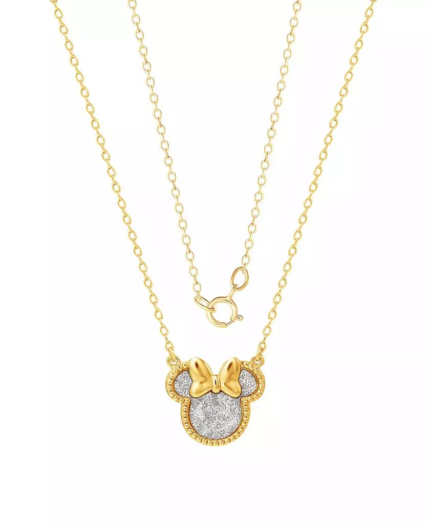 Disney 2-Pc. Minnie Glitter Necklace and Earrings Set in 18k Yellow Gold Over Sterling Silver 4