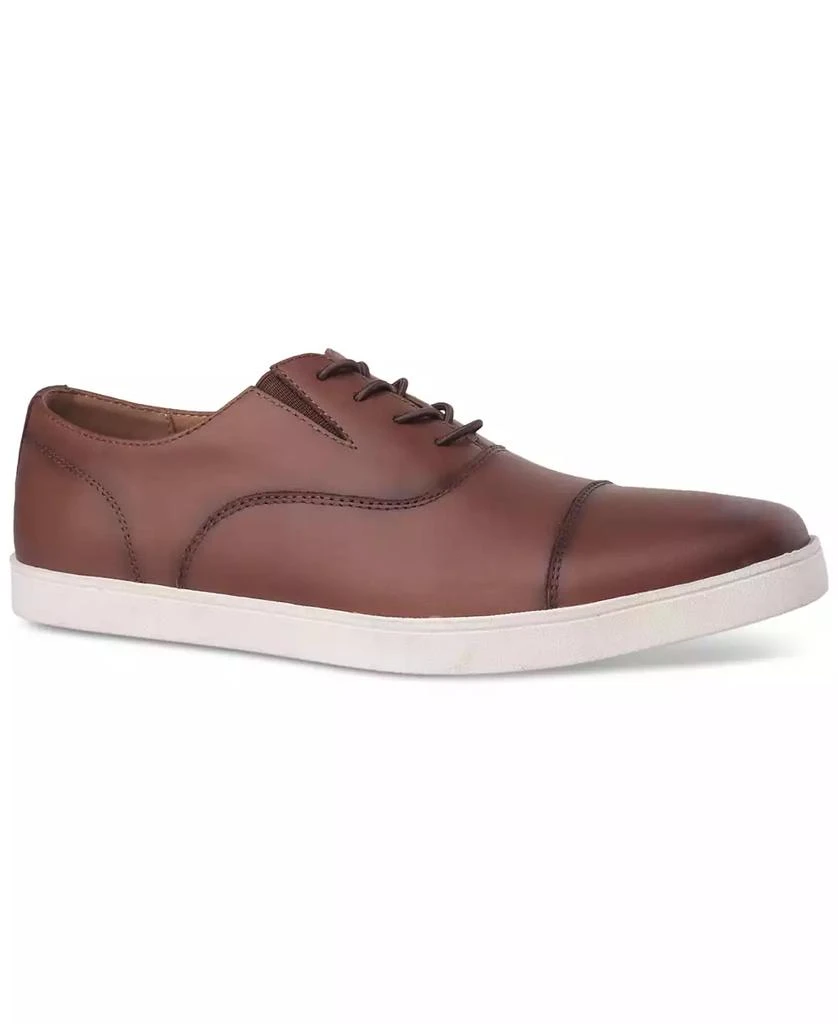 Alfani Men
s Callowayy Leather Lace-Up Cap-Toe Sneakers, Exclusively at Macy
s 1