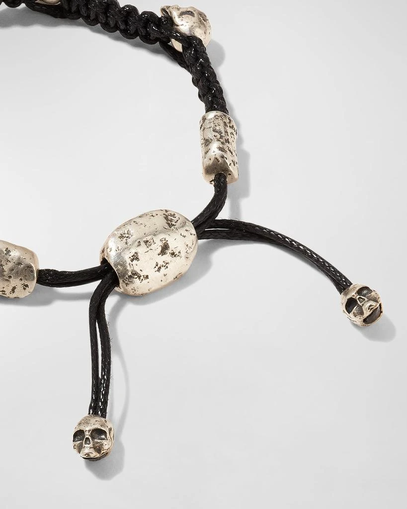 John Varvatos Men's Skull Station Braided Bolo Bracelet 4