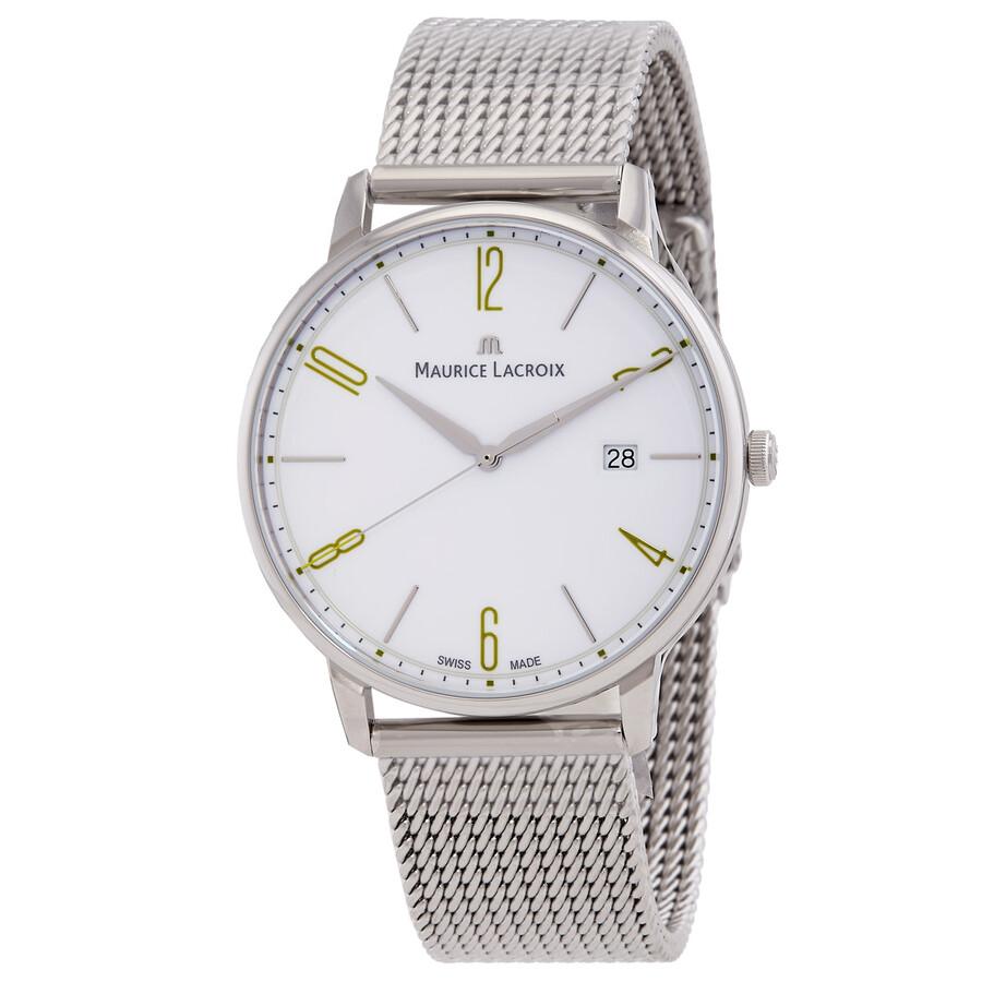 Maurice Lacroix Eliros Quartz White Dial Unisex Watch EL1118-SS00S-120-D