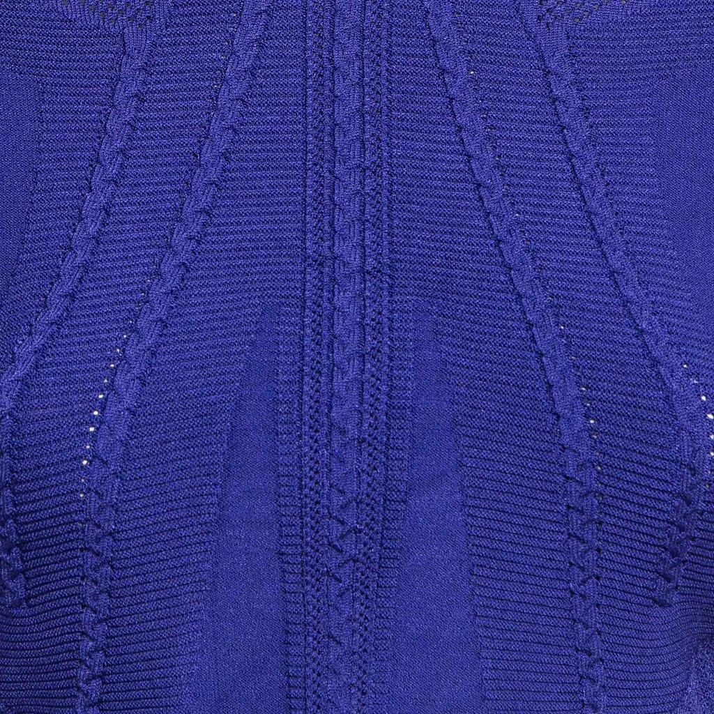 CUSHNIE Cushnie et Ochs Purple Stretch Knit Long Sleeve Crop Top M 3