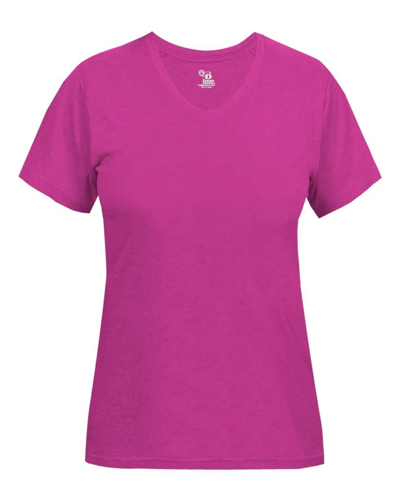 Badger Women’s Triblend Performance V-Neck Short Sleeve T-Shirt 12
