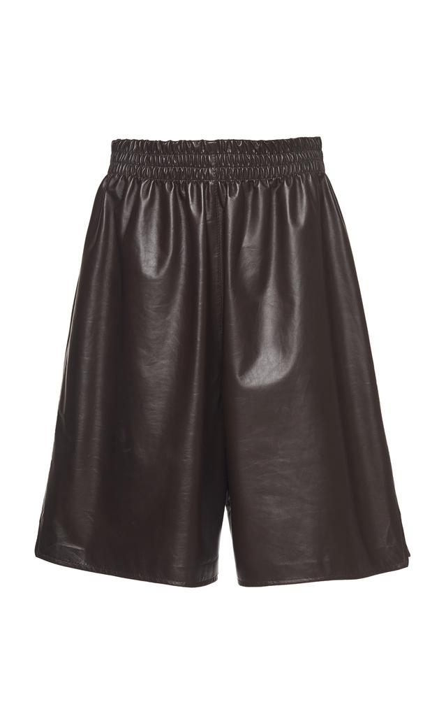 Bottega Veneta Pastel Green Leather Shorts - Shorts