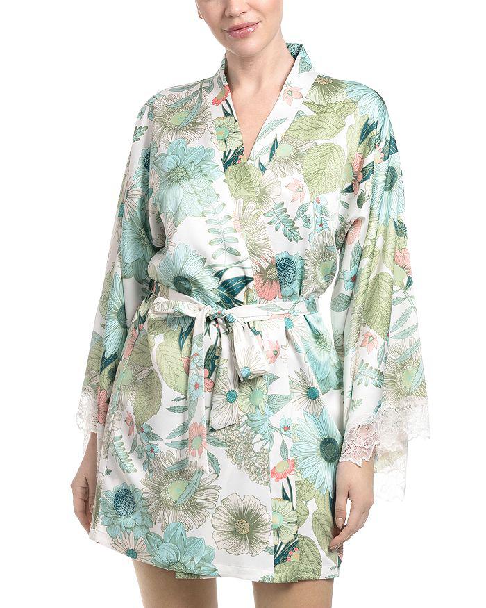 In Bloom Floral Stretch Matte Satin Wrap
