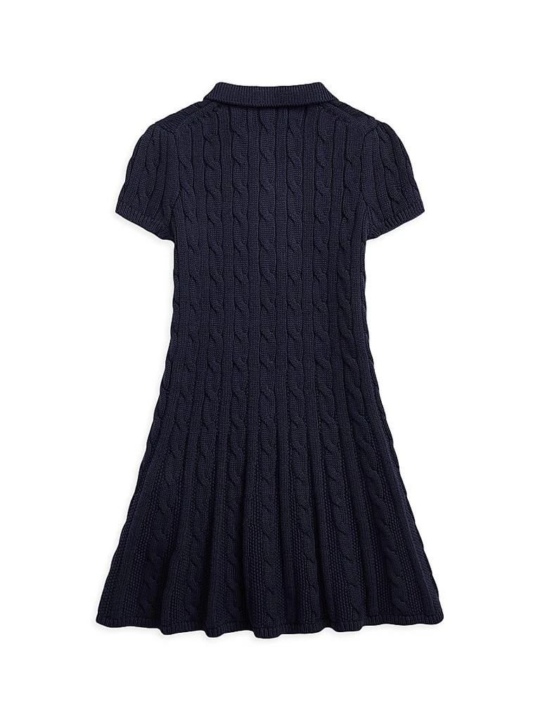 Ralph Lauren Little Girl's & Girl's Cable-Knit Cotton Polo Sweaterdress 2