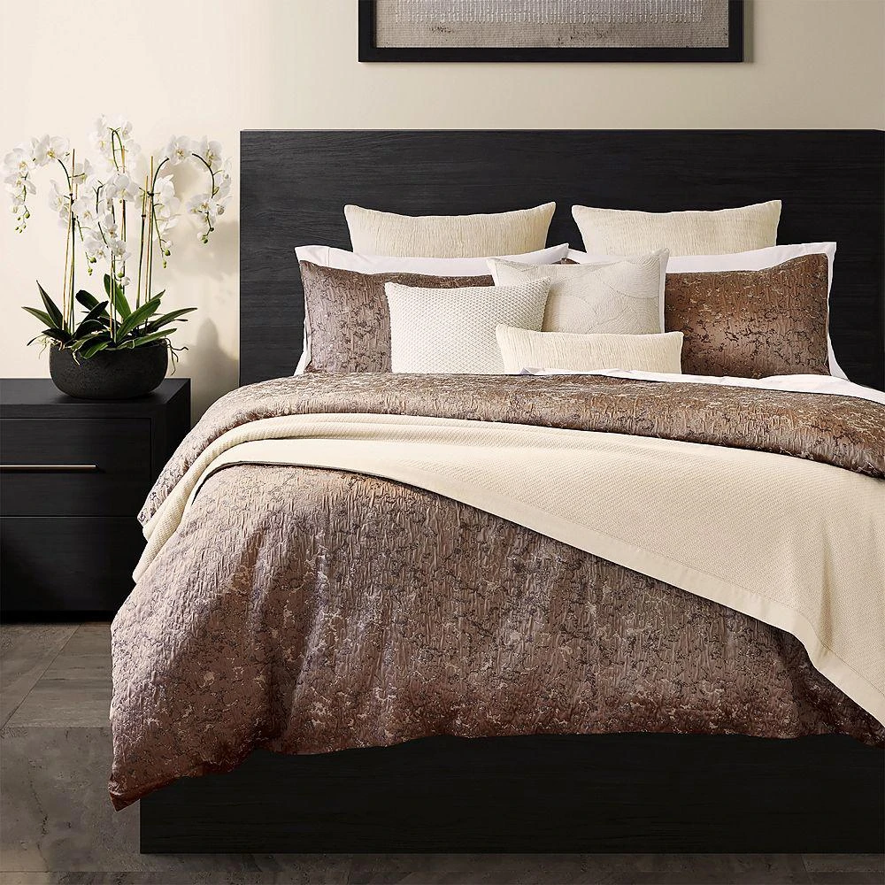 Donna Karan Mirage Textured Jacquard Duvet Cover, Full/Queen 2