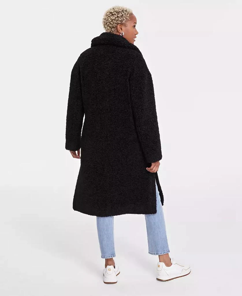 BCBG Women's Notched-Collar Teddy Coat 2