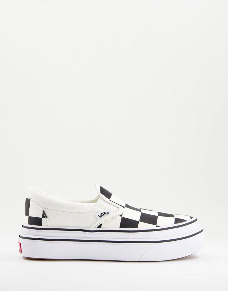 Vans Vans Super ComfyCush Slip-On Big Classics Checker trainers in white/black 1