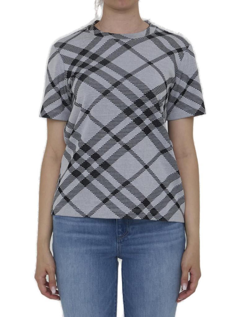 Burberry PRINTED STRETCH COTTON BLEND T-SHIRT - T-Shirts