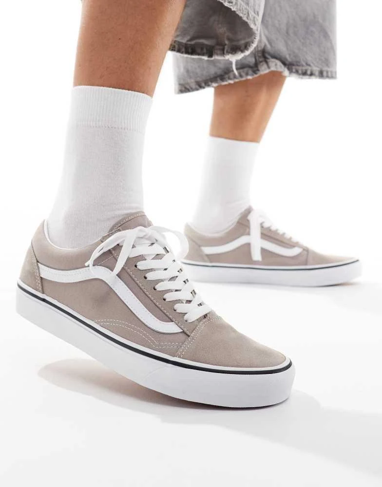 Vans Vans old skool trainers in light grey 5