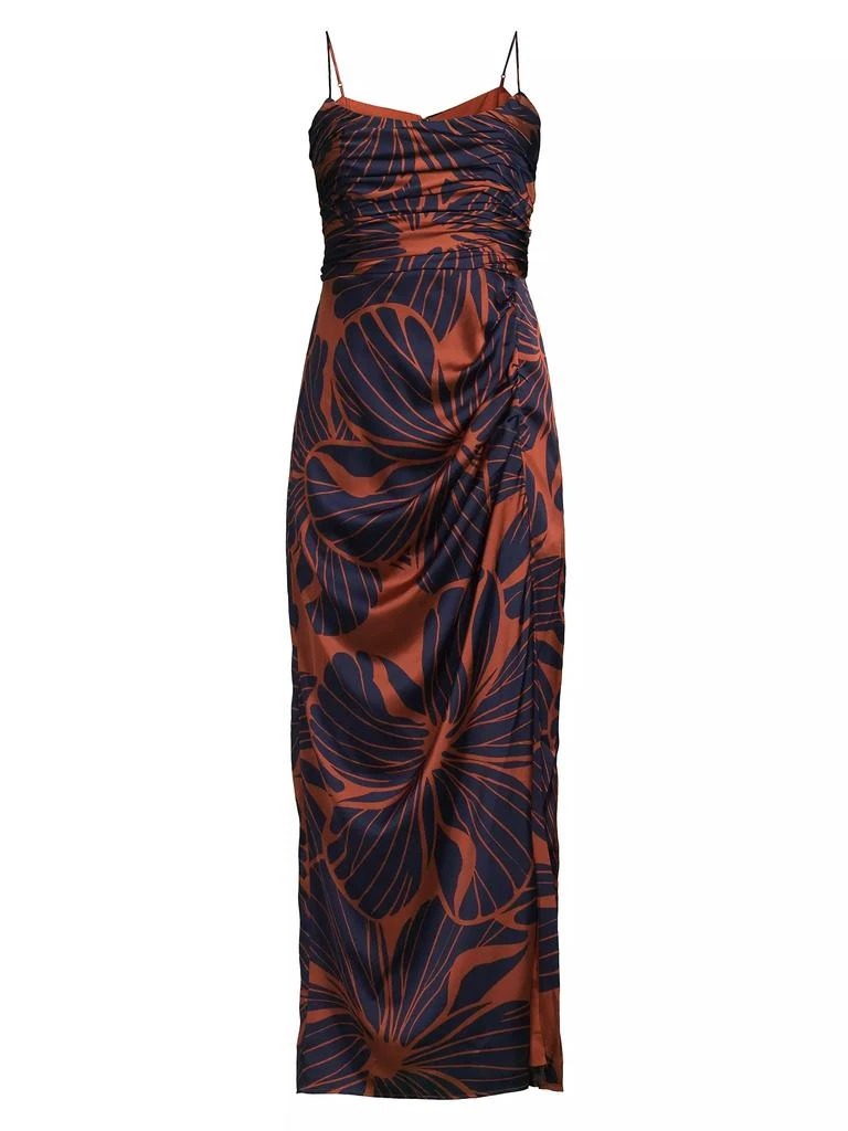 Hutch Luxe Floral Satin Maxi Dress 1