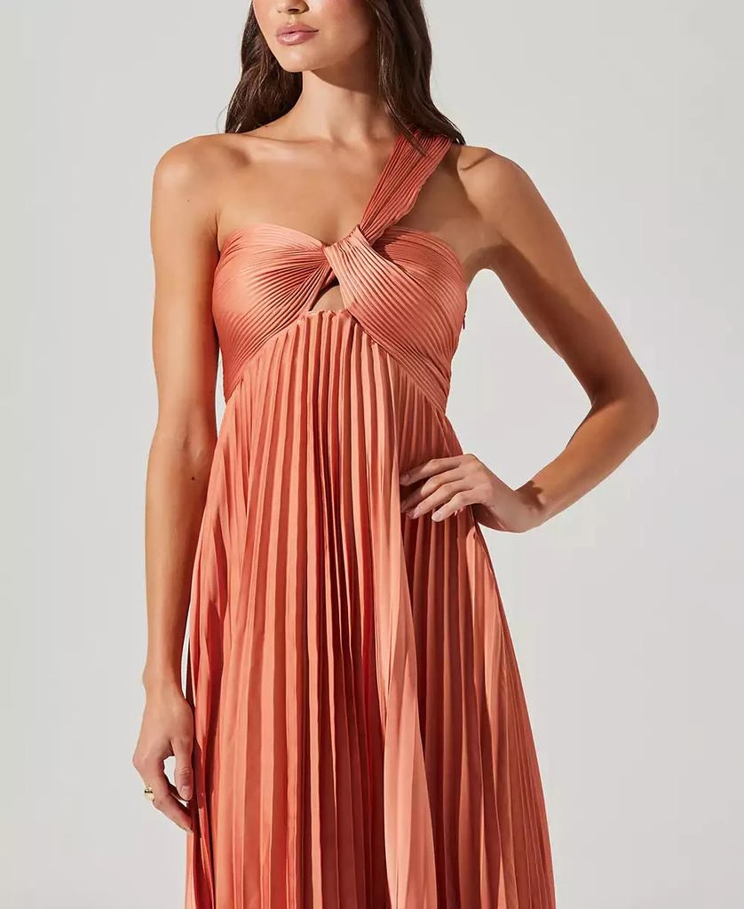 ASTR Women's Rasya One-Shoulder Pleated Dress 3