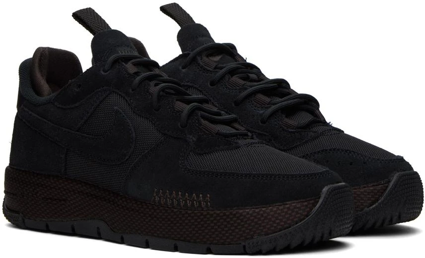 NIKE Black Air Force 1 Wild Sneakers 4