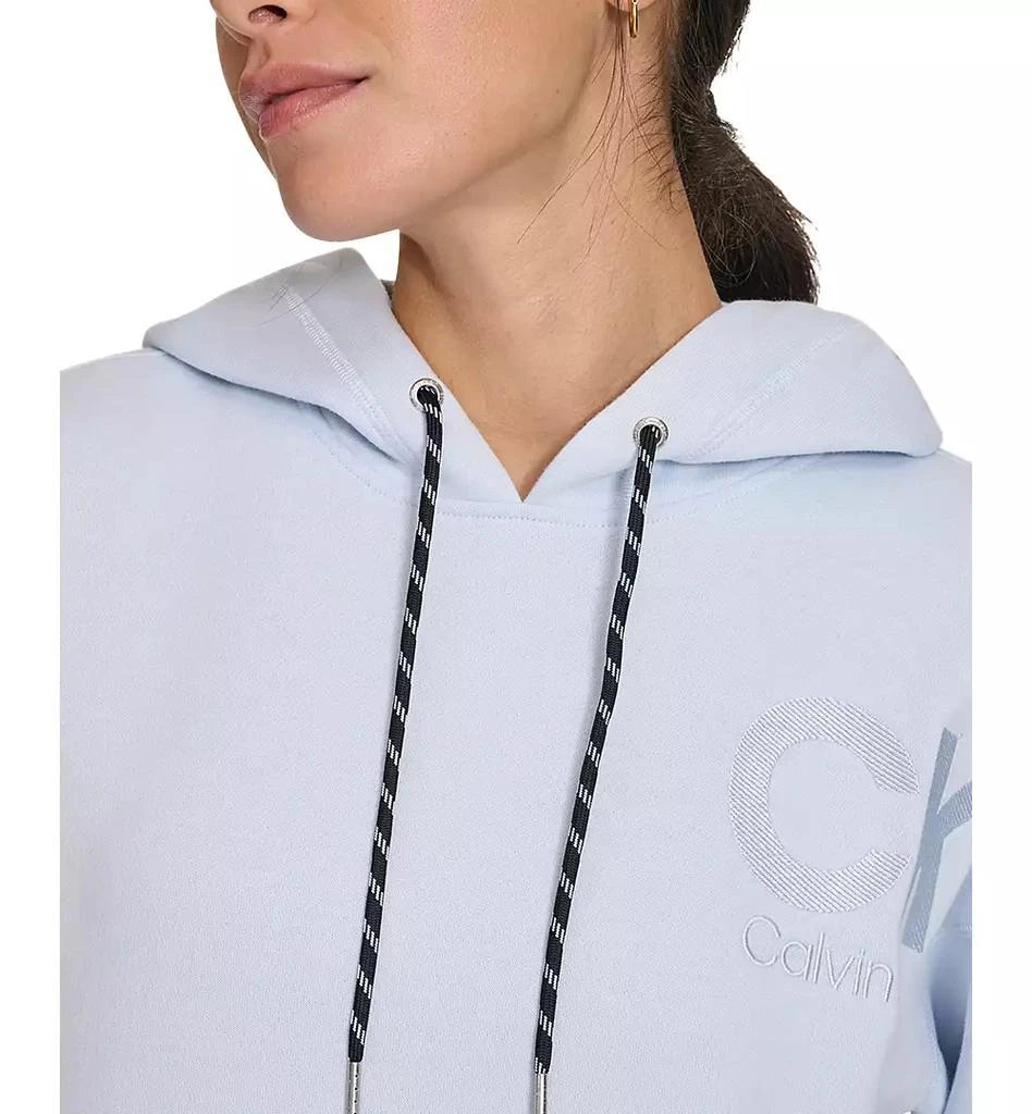 Calvin Klein Women's Eco Fleece Logo Pullover Hoodie 4