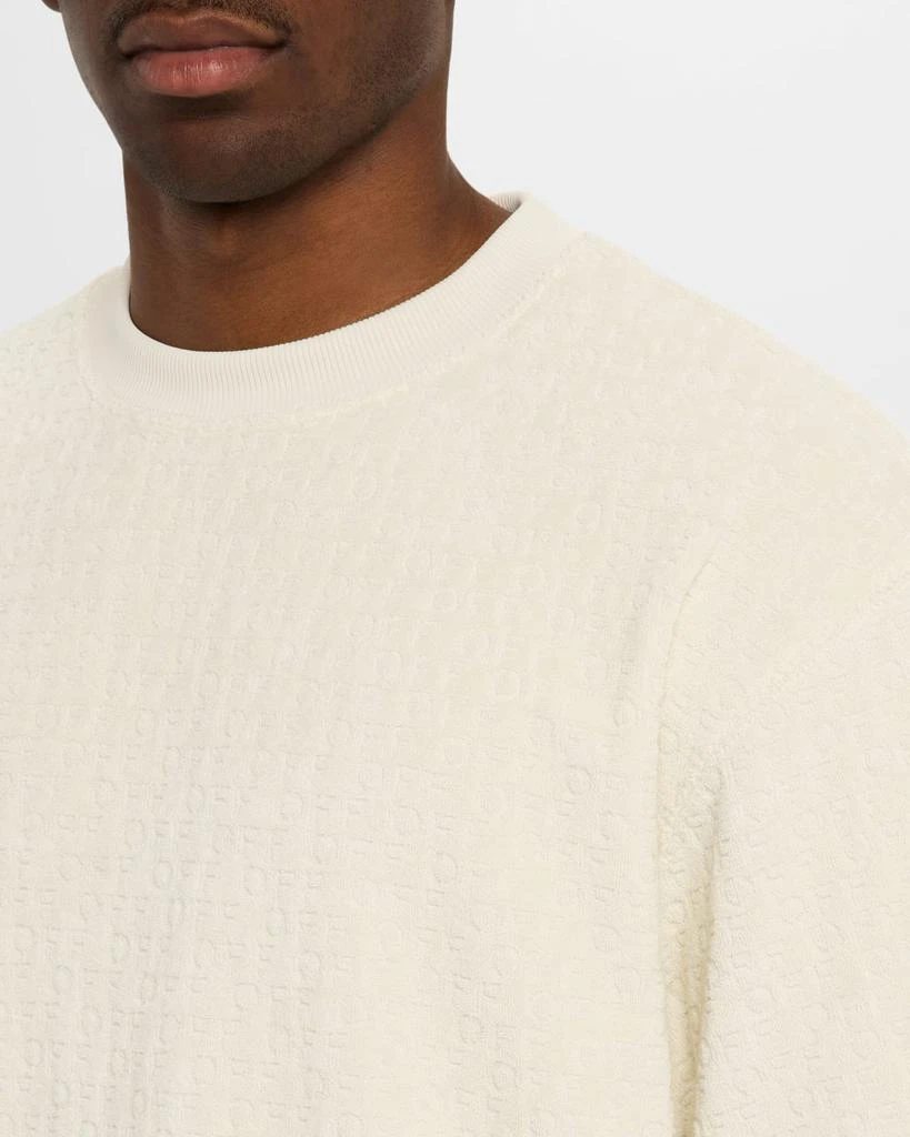 Off-White Men's Terry Allover-Logo Skate T-Shirt 5
