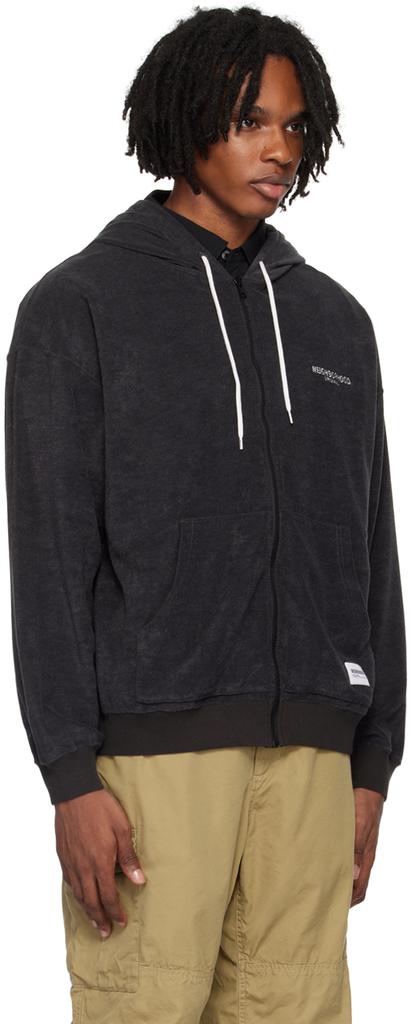 Neighborhood Black Zip-Up Hoodie