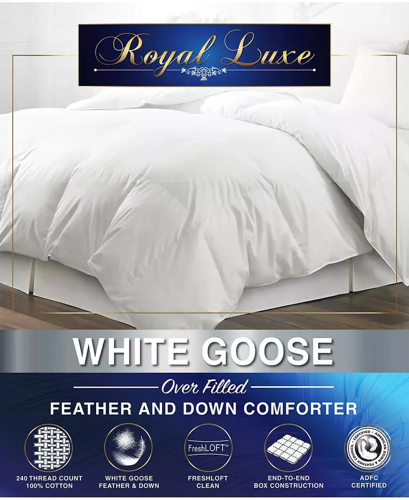 Royal Luxe White Goose Feather & Down 240 Thread Count Comforter, King, Exclusively at Macy’s 6