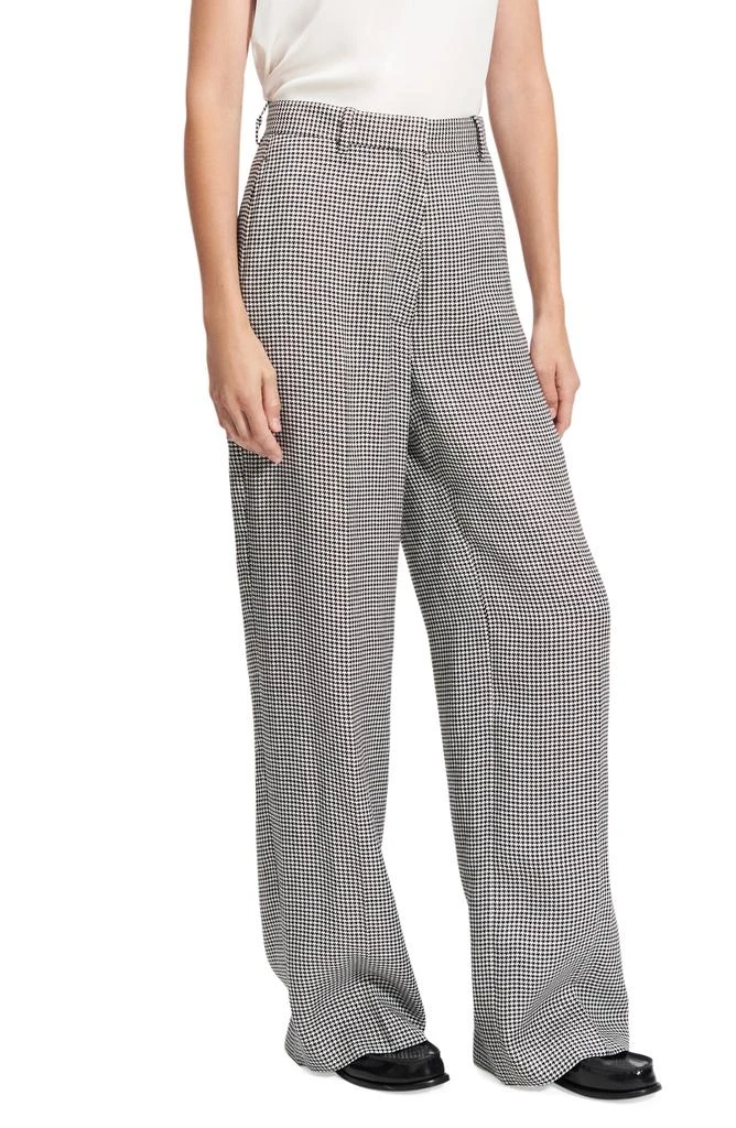 Theory B.Mel Houndstooth Check Linen Blend Pants 3