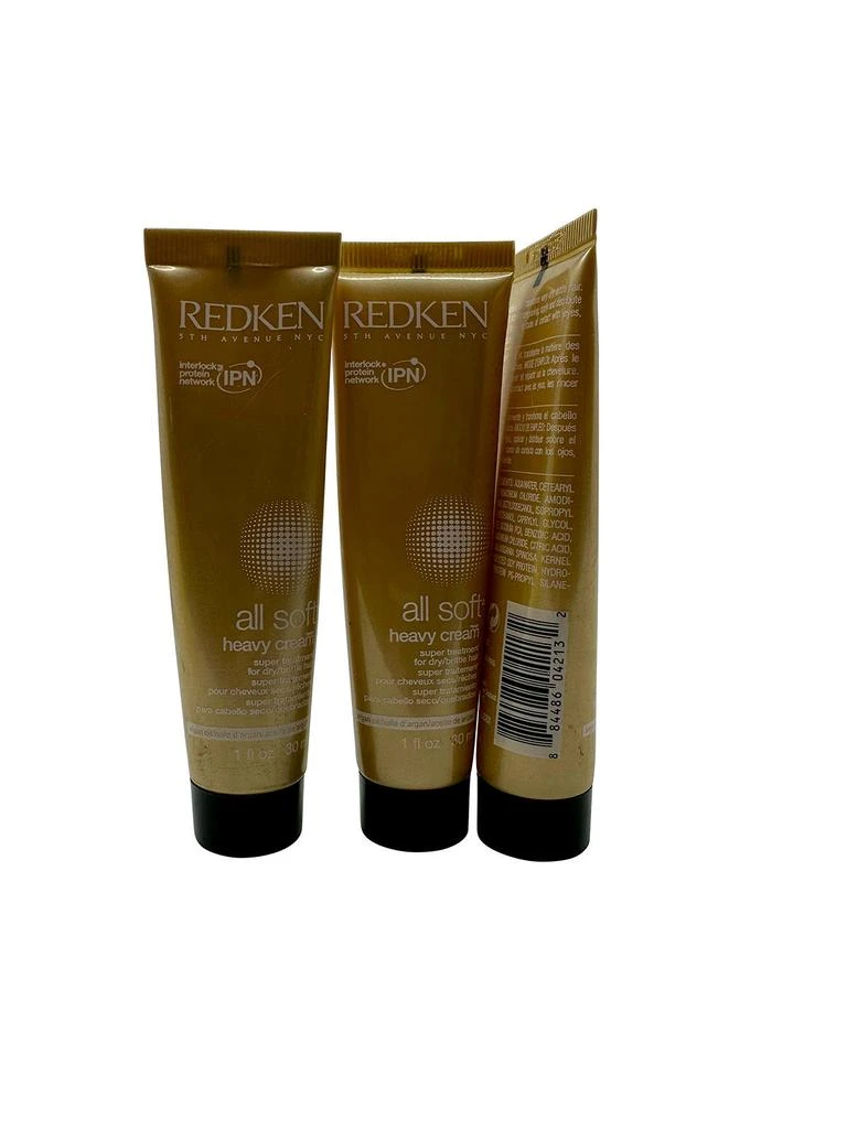 Redken All Soft Heavy Cream Super Treatment Dry & Brittle Hair 1 OZ Set of 3 3