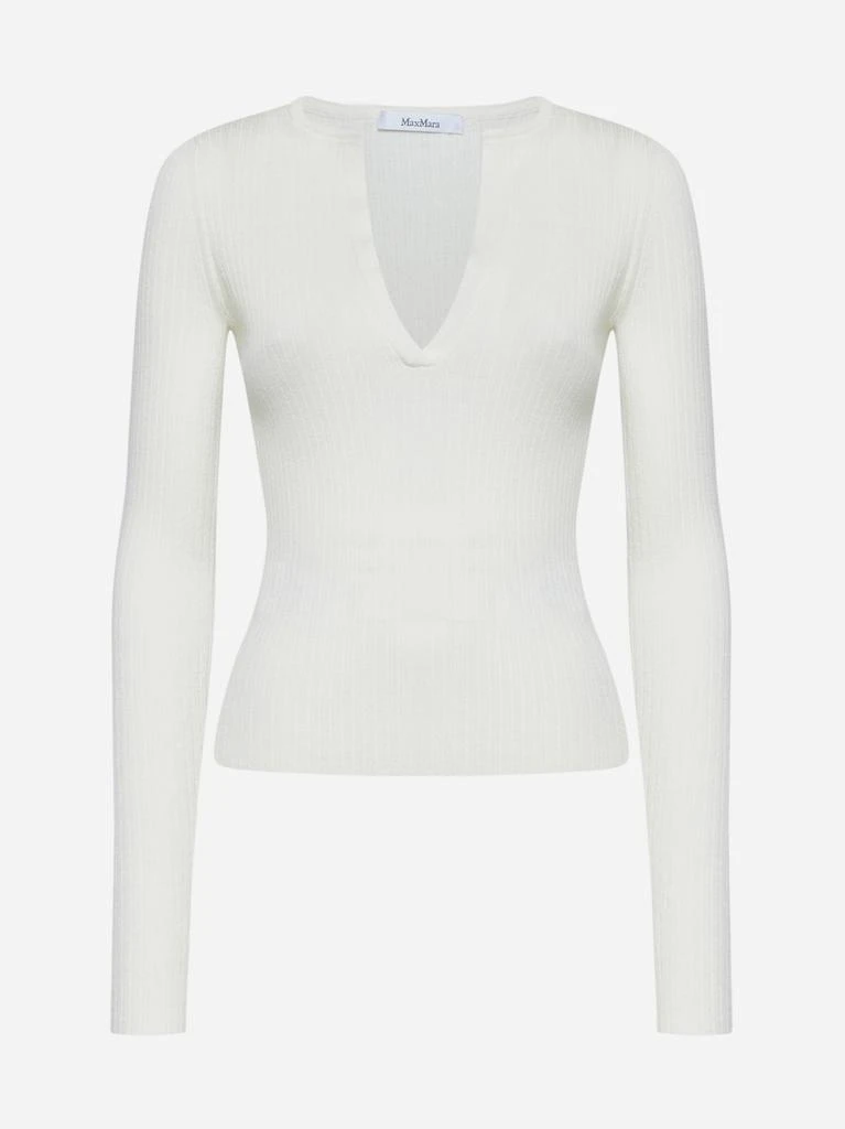 MAX MARA Urlo silk and cashmere sweater 1