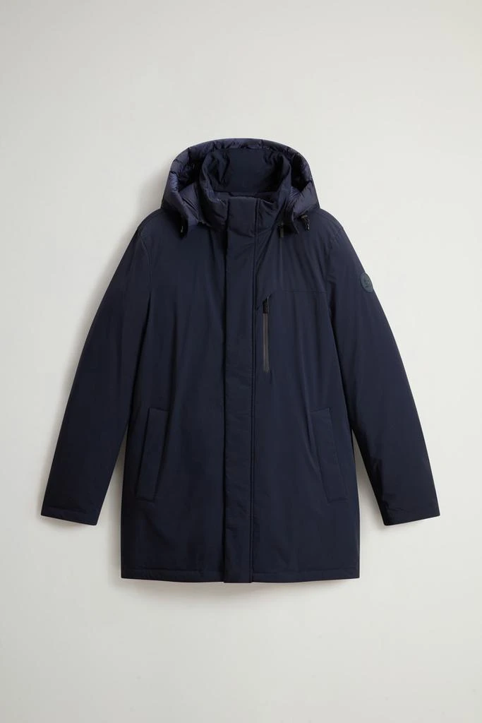 Woolrich Mountain Parka in Stretch Nylon - Men - Blue 5