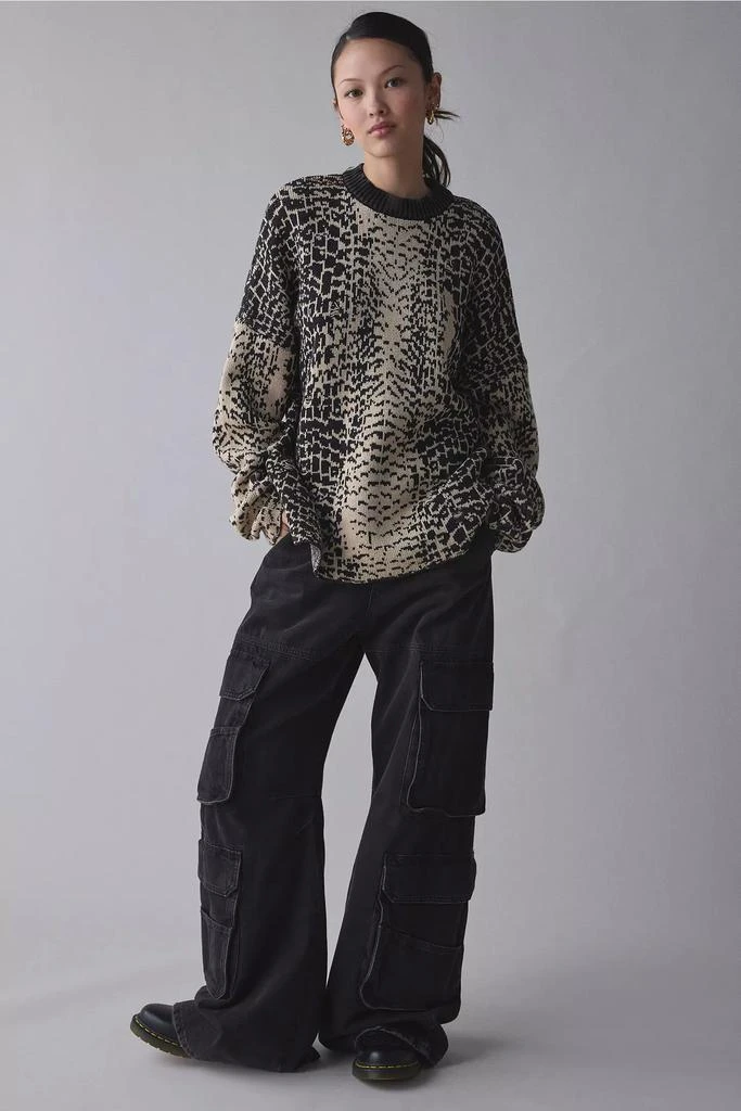 The Ragged Priest The Ragged Priest Croc Print Oversized Sweater 1