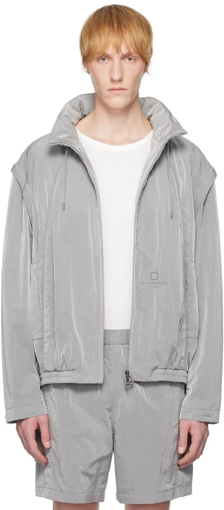 Wooyoungmi Gray Nylon Track Jacket 1