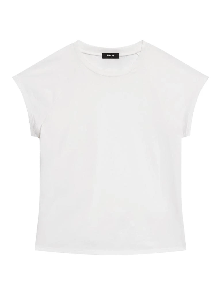 Theory Raglan Cotton Cap-Sleeve T-Shirt 5