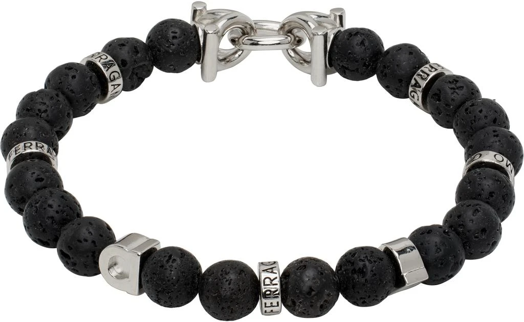 Salvatore Ferragamo Black Beads Bracelet