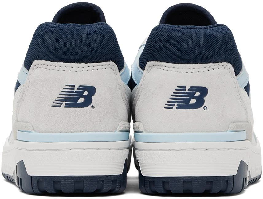 New Balance White & Navy 550 Sneakers 2
