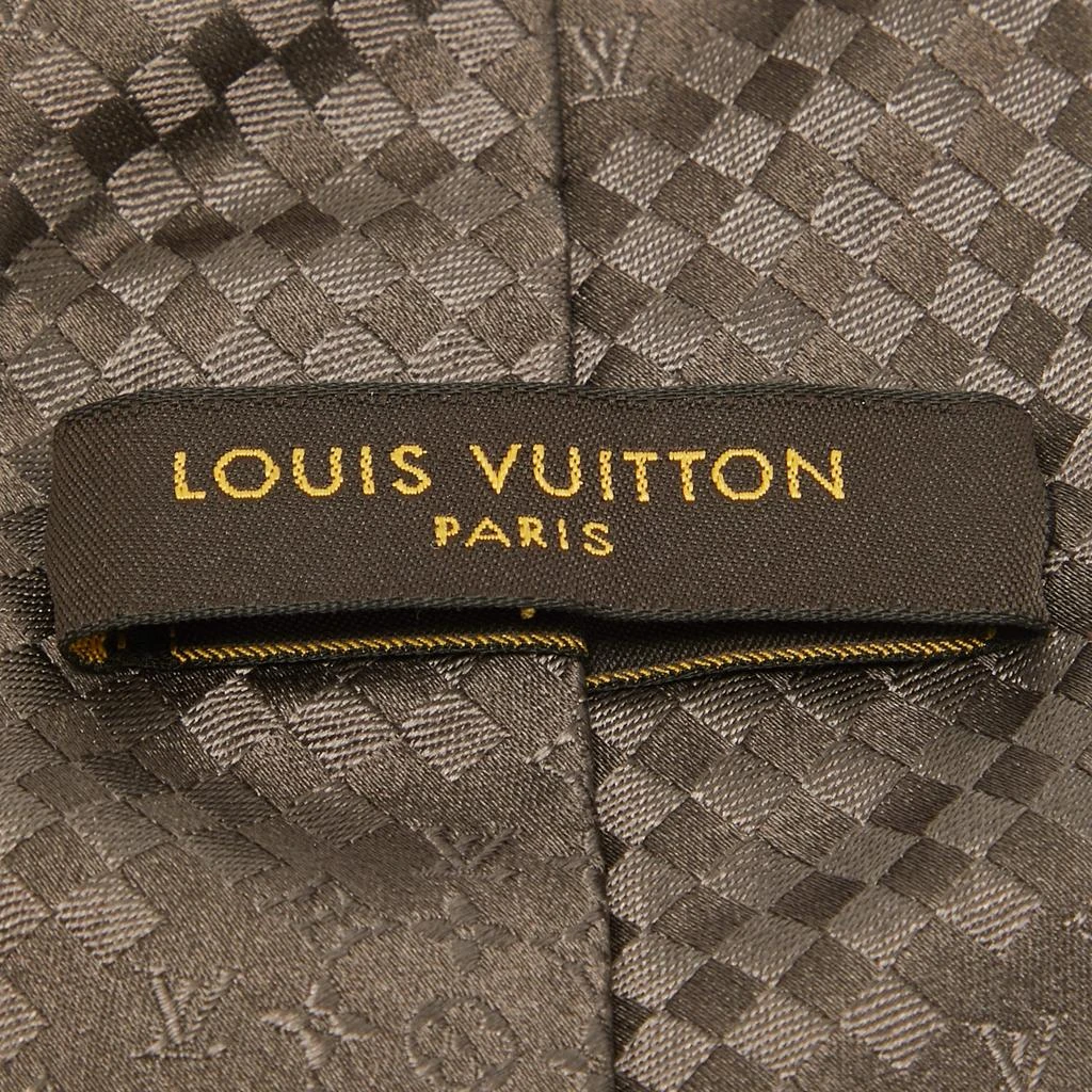 Louis Vuitton Louis Vuitton Brown LV Jacquard Silk Tie 3