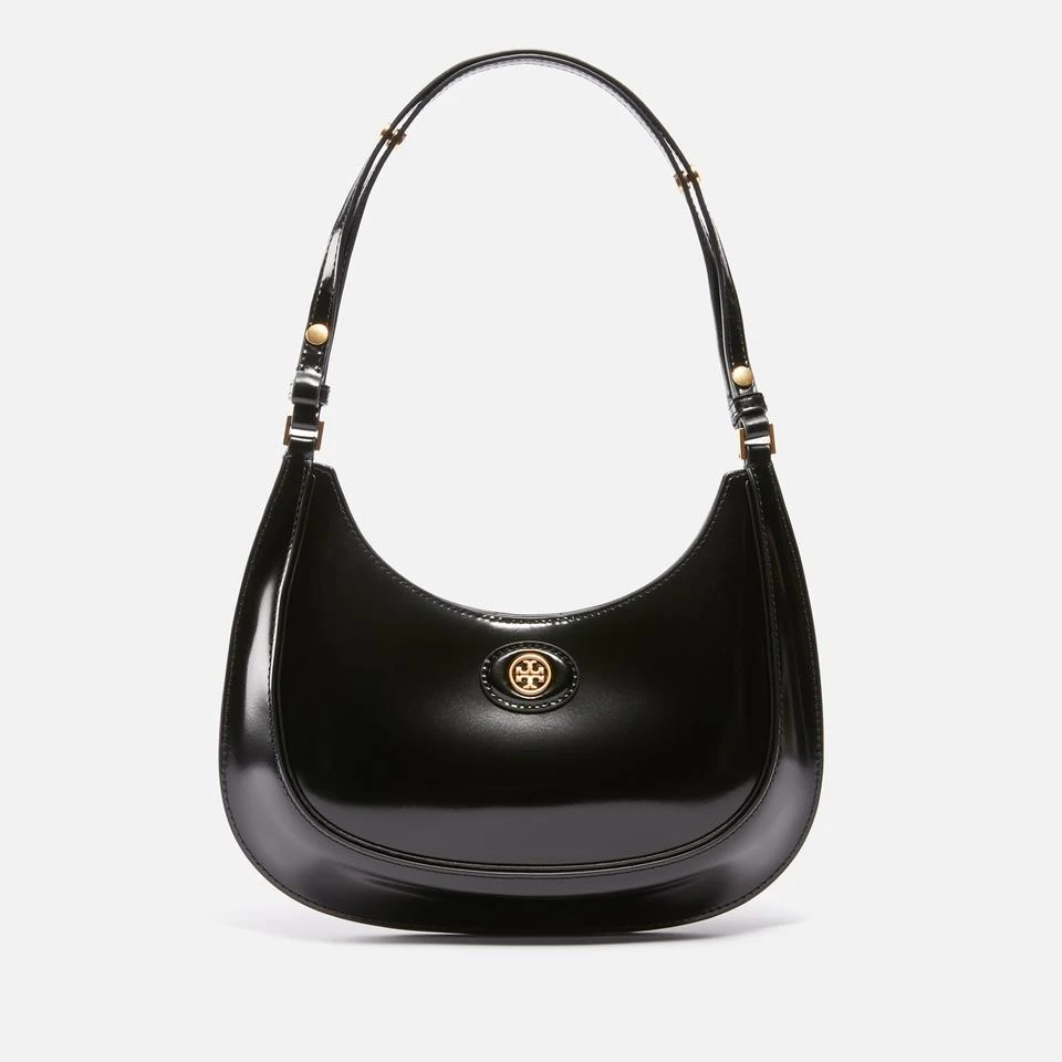 Tory Burch Tory Burch Robinson Spazzolato Convertible Crescent Leather Bag 1