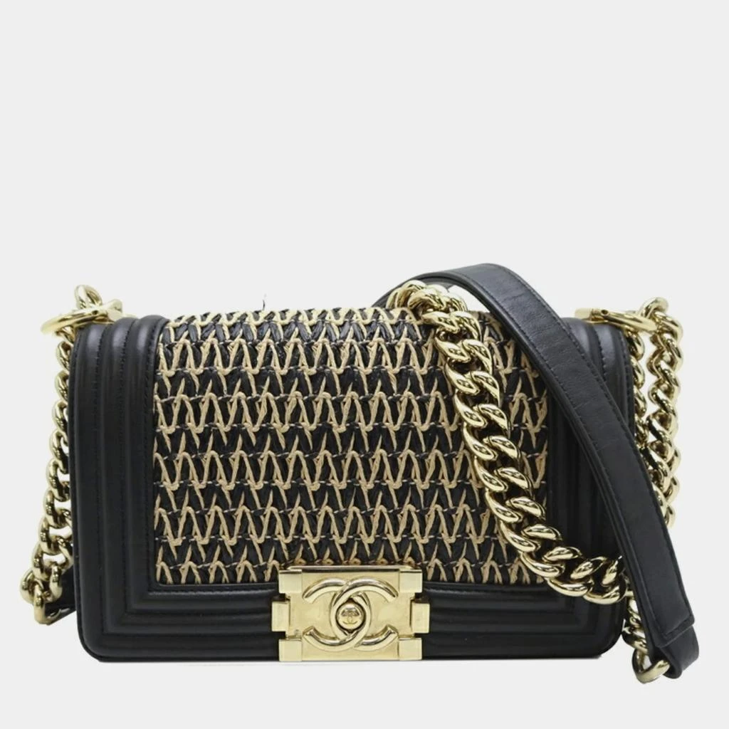 Chanel Chanel Black Lambskin Leather Boy Shoulder Bag 1