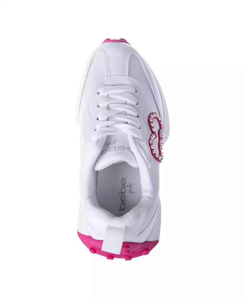 Bebe Little and Big Girls Embellished Heart Patch Jogger Sneaker 6