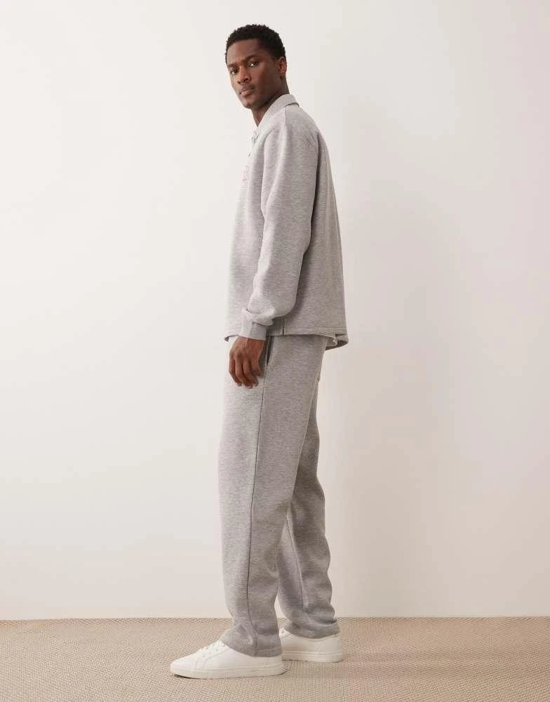 ASOS ASOS DESIGN co-ord straight fit jogger with woven label in grey marl 3