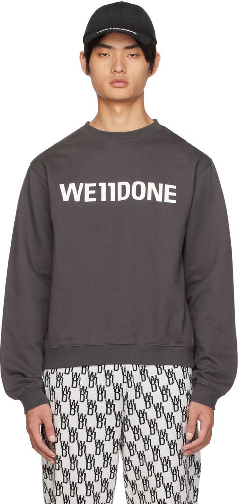 We11done Gray Fitted Sweatshirt