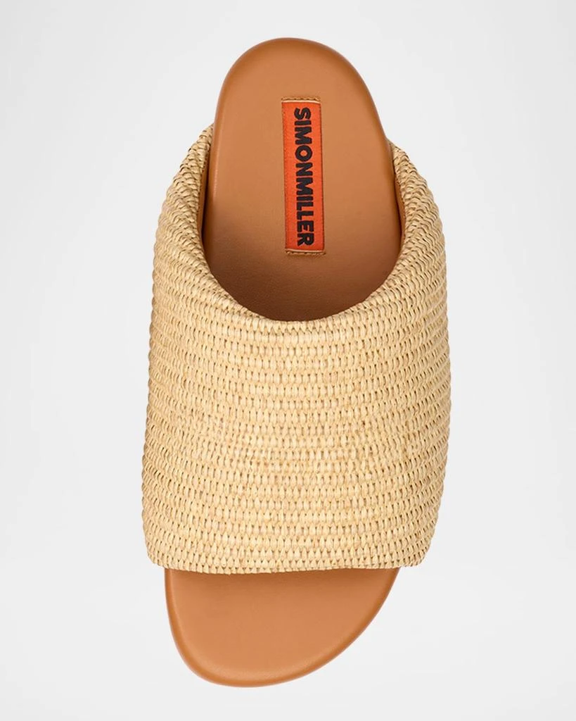 SIMONMILLER Raffia Bubble Flat Slide Sandals 2
