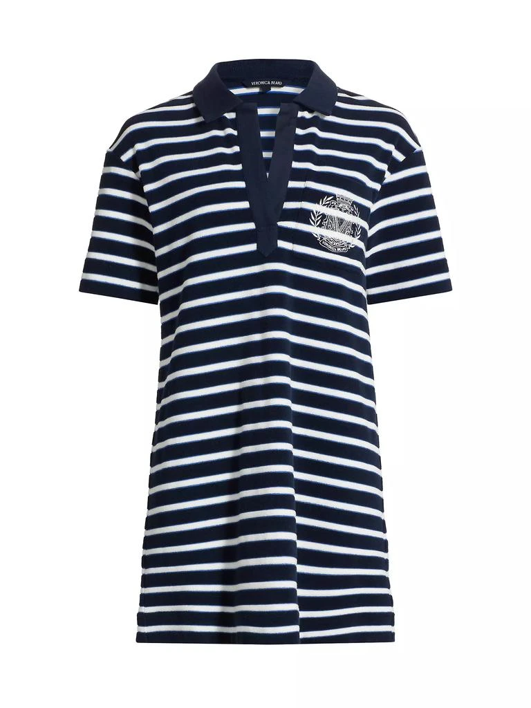 VERONICA BEARD Terrence Cotton-Blend Stripe Polo Dress 1