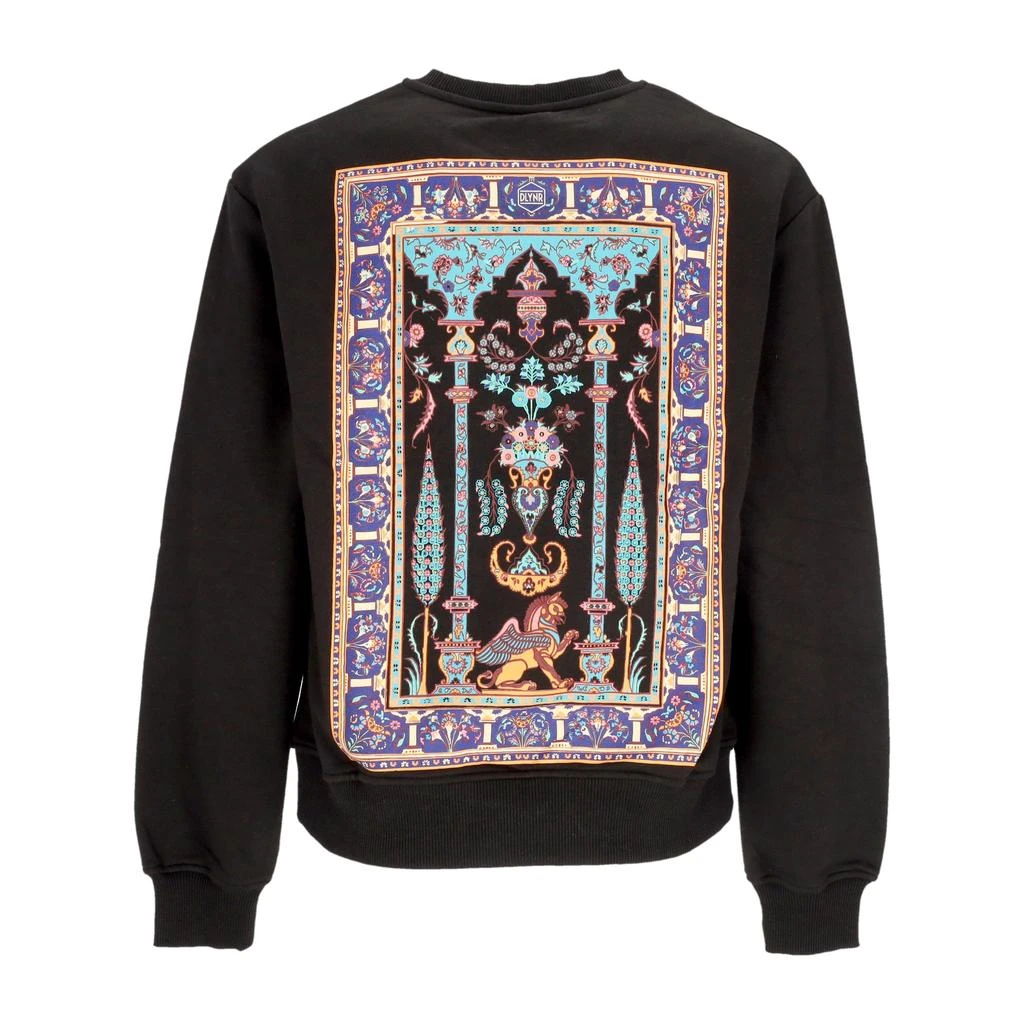 DOLLY NOIRE Persian Rug Crewneck Men's Lightweight Crewneck Sweatshirt Black 1