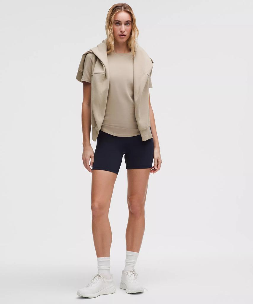 Lululemon Love Curved-Hem Crewneck T-Shirt Sheer-Oak 8 - T