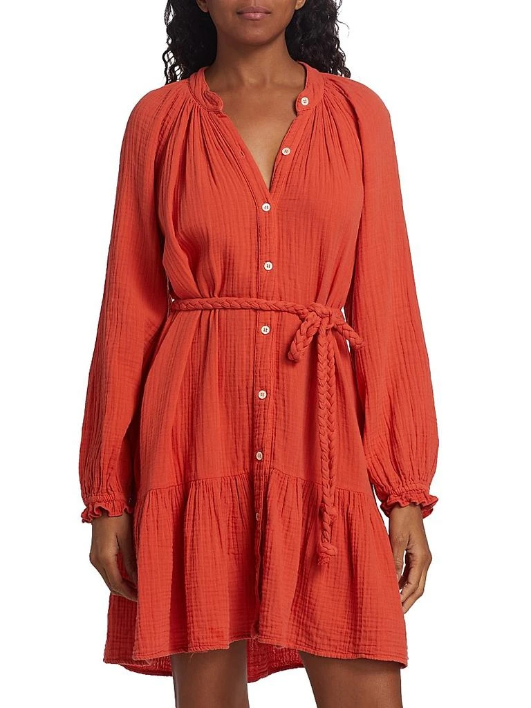 XIRENA Rainey Belted Cotton Dress 3