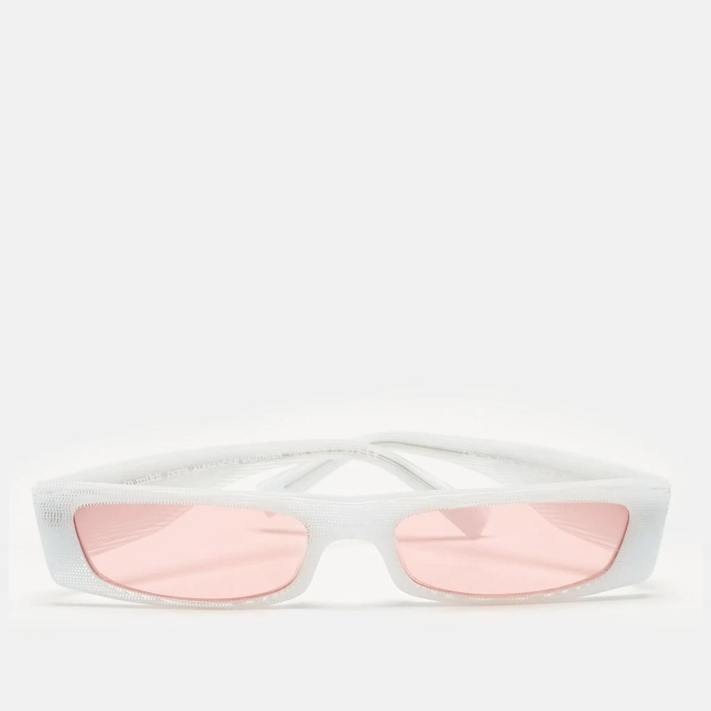 ALAIN MIKLI Alain Mikli x Alexandre Vauthier White/Pink A05039 Edwidge Rectangle sunglasses 1