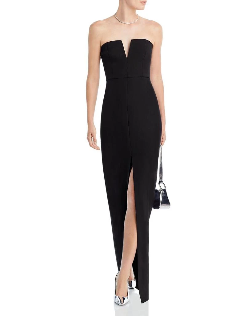 BCBG Strapless Crepe Gown - Exclusive 1