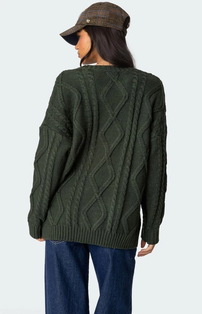 Edikted Kennedy Oversized Cable Knit Sweater 5