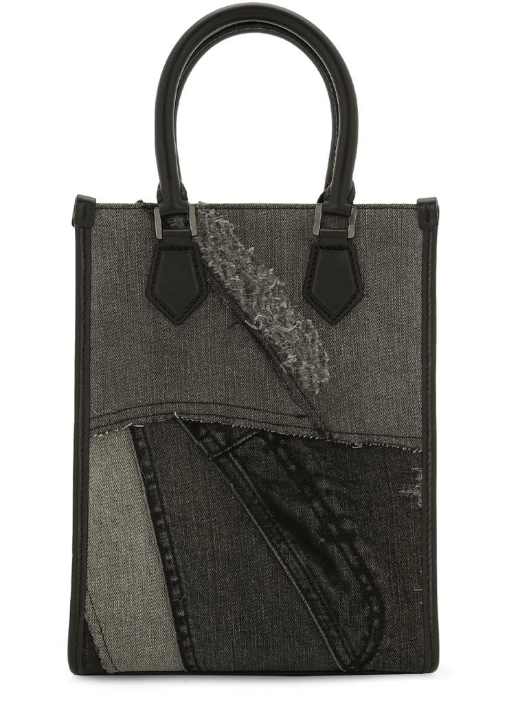 Dolce & Gabbana Small Denim Patchwork Tote Bag 4