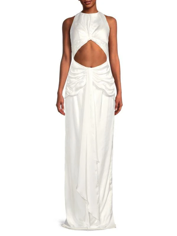Andrea Iyamah Sia Ruched Cut Out Gown 1