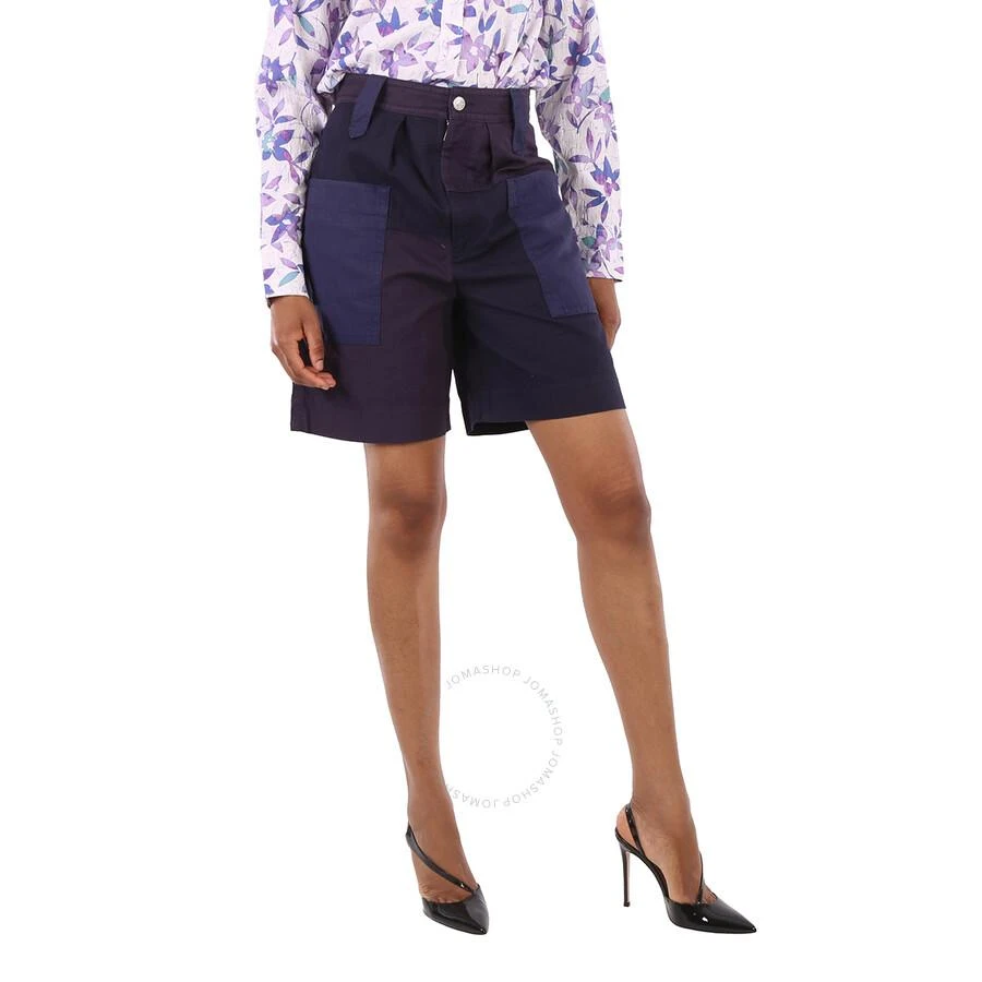 Isabel Marant Ladies Kalerna High-Waisted Patchwork Shorts 2