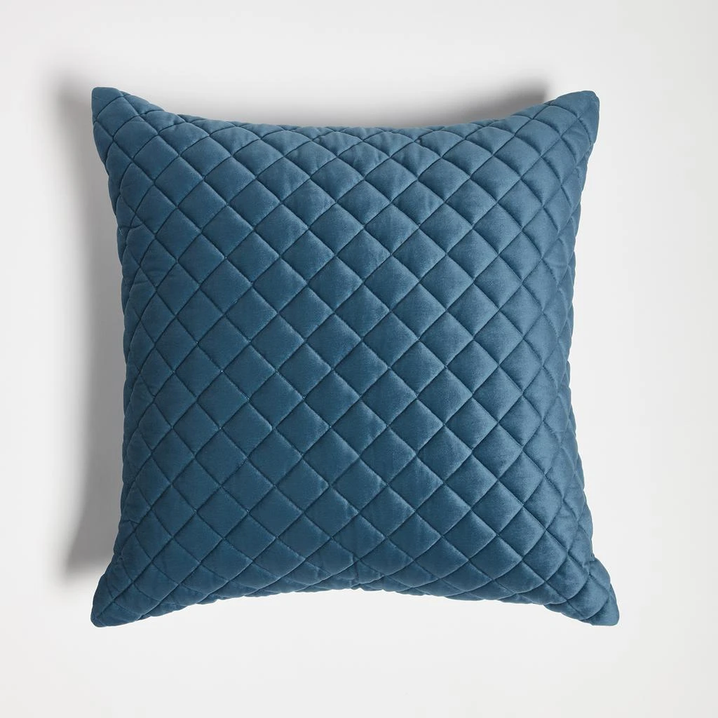 ïn home ïn home Diamond Quilted Velvet Cushion - Dark Grey 1