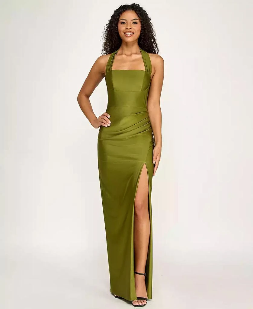 smocked mini dress Thalia Waist Height 59 Occasion:WEDDING Halterneck Cross Over Strappy Size:L/12-14